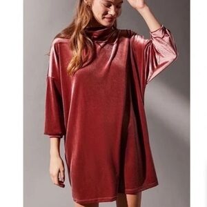 Urban Outfitters Evie Pink Mock Neck Dress